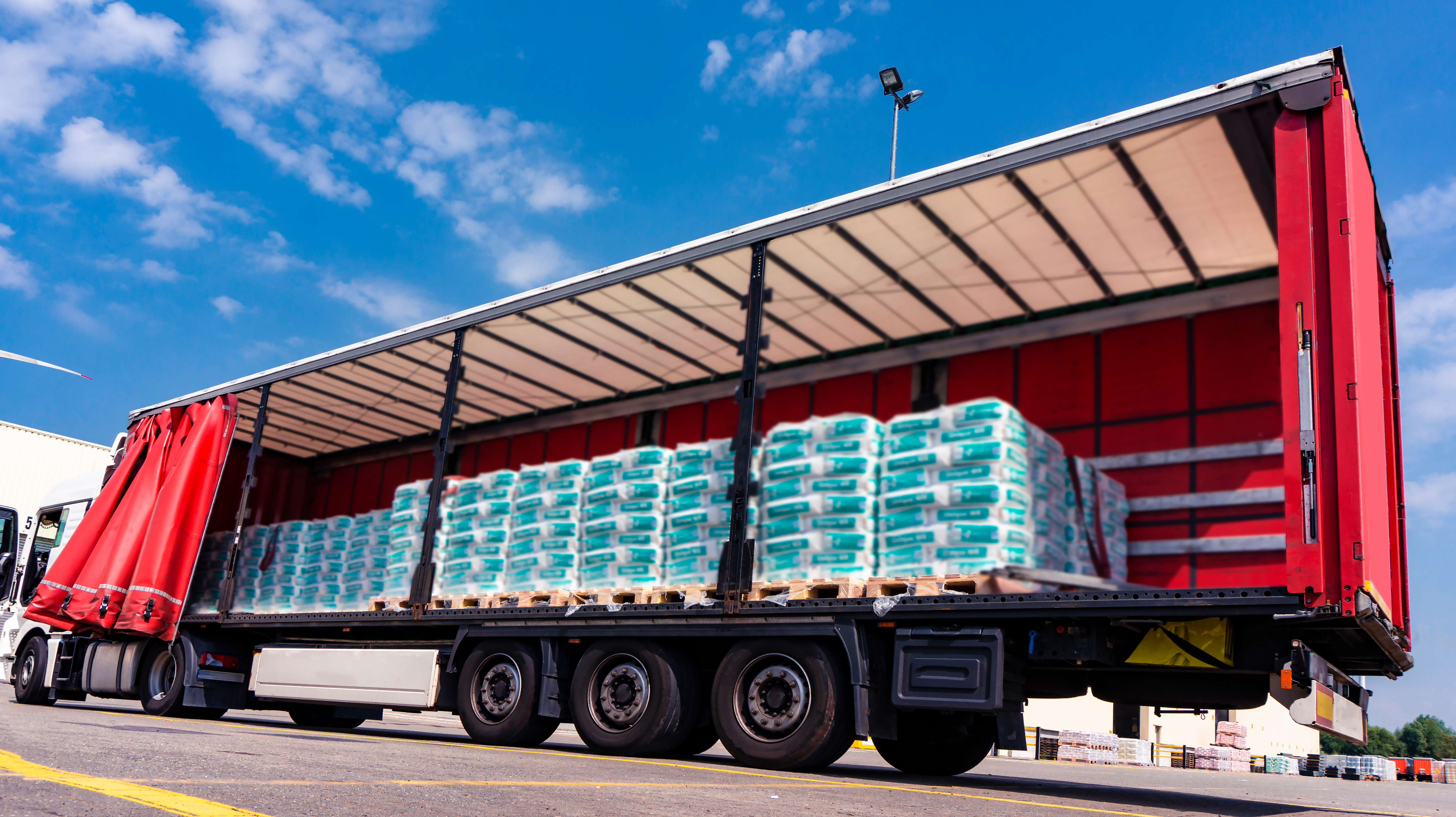 Modern truck delivering time-critical cargo across Europe